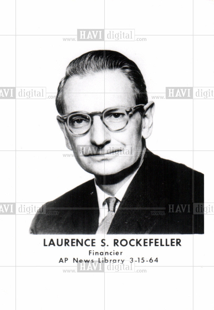 1964 Press Photo Laurance S.Rockefeller financier - Historic Images