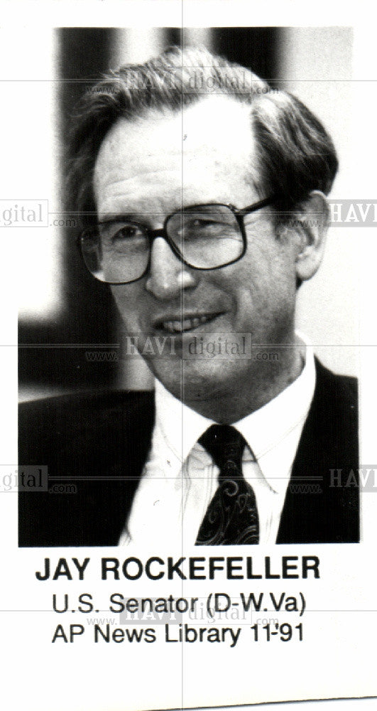 1991 Press Photo Gov.Jay Rockefeller - Historic Images