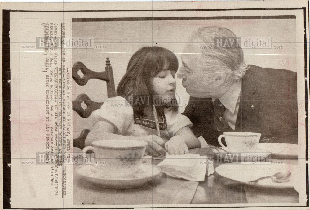 1974 Press Photo granddaughter Caria Peter Rodino - Historic Images