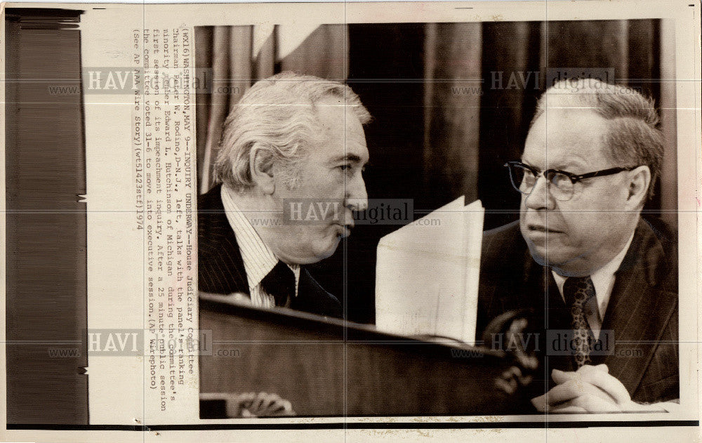 1974 Press Photo Peter Rodino - Historic Images