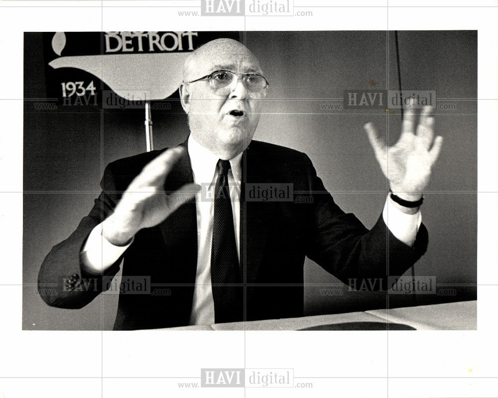 1987 Press Photo David Roderick Chairman USX - Historic Images
