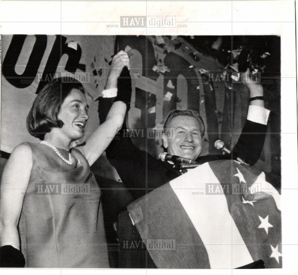 1966 Press Photo Nelson Aldrich Rockefeller margaretta - Historic Images