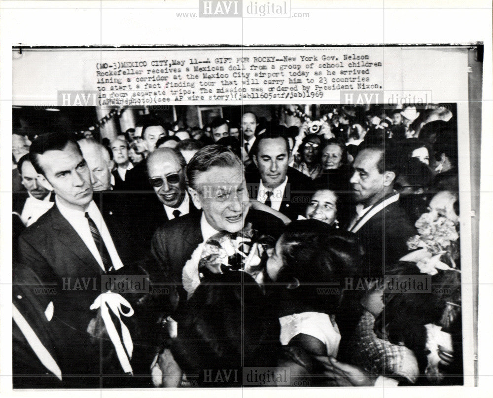 1969 Press Photo Gov. Nelson Rockefeller NY Nixon - Historic Images