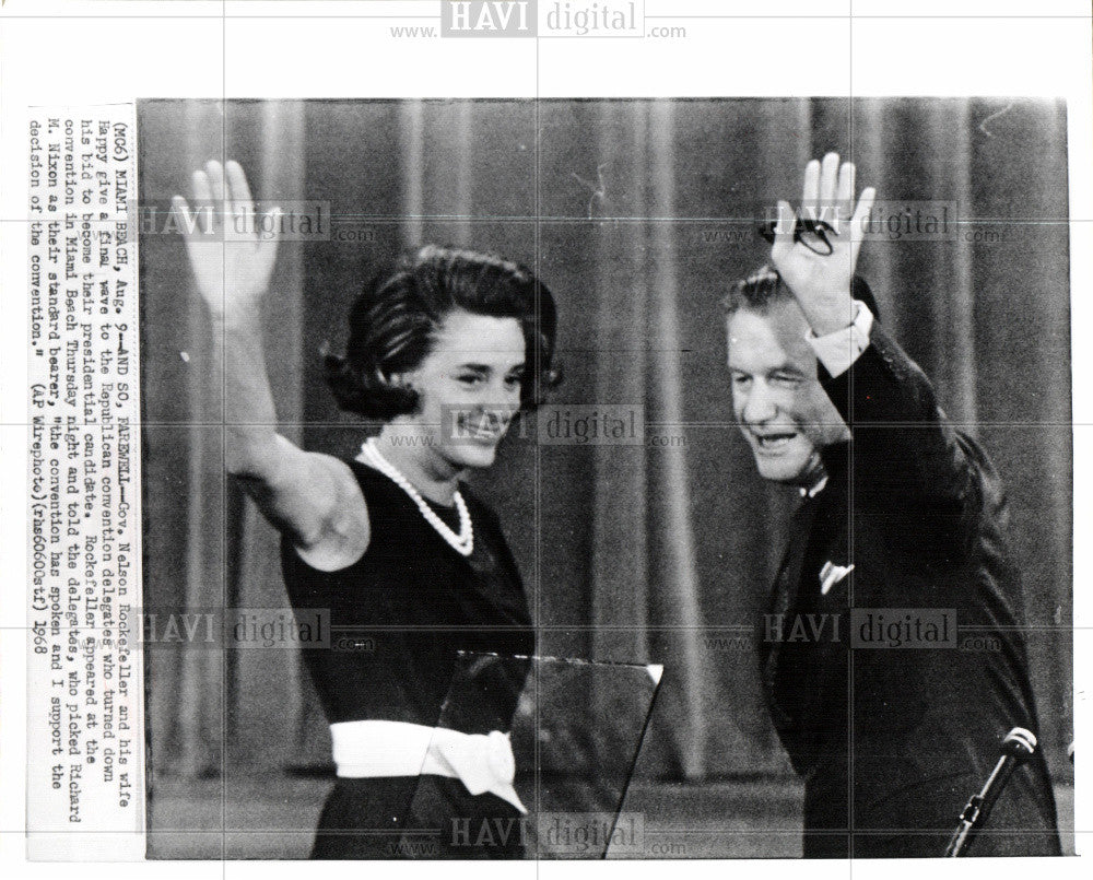 1968 Press Photo Gov. Nelson Rockefeller convention - Historic Images