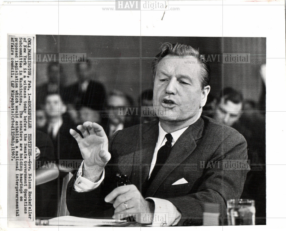 1967 Press Photo Nelson Rockefeller Governor Senate - Historic Images