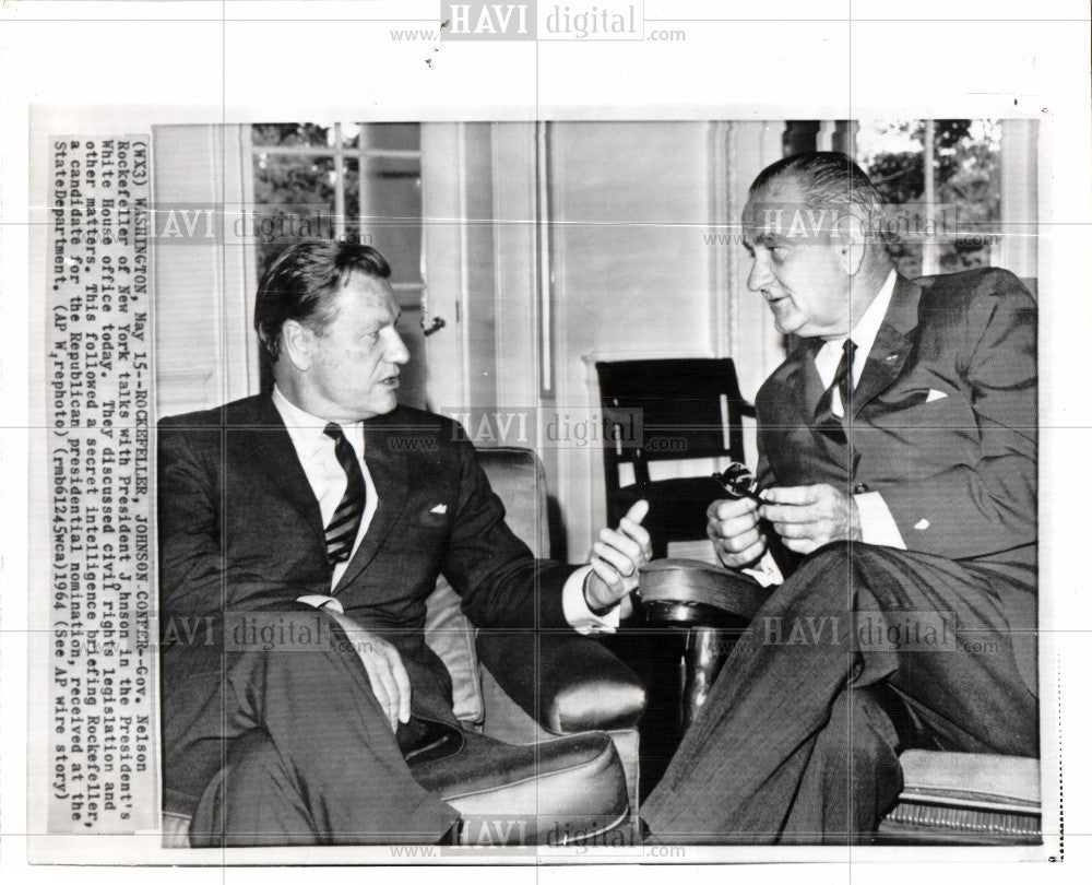 1964 Press Photo 41st Vice President of the United Stat - Historic Images