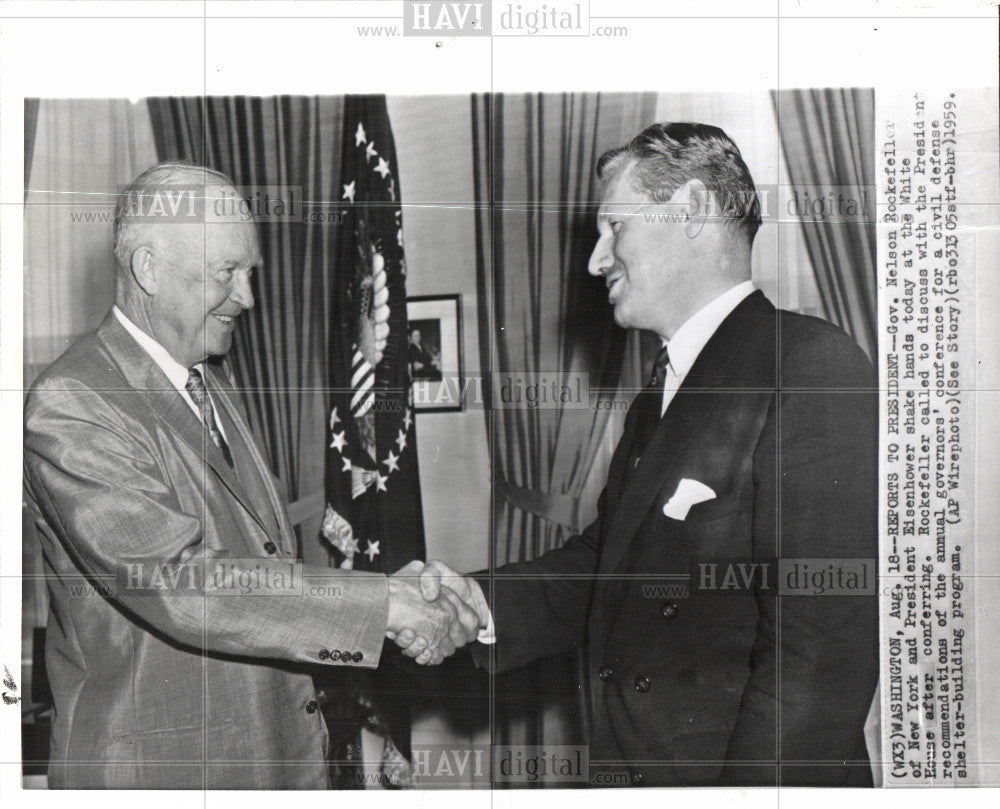 1959 Press Photo Nelson Rockefeller United States VP - Historic Images