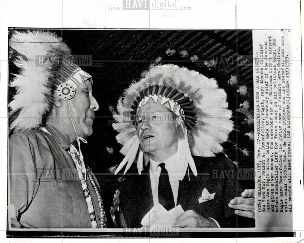 1958 Press Photo Nelson Rockefeller - Historic Images