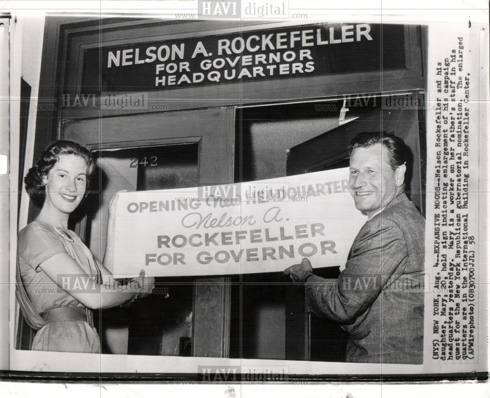 1958 Press Photo Nelson Rockefeller - Historic Images