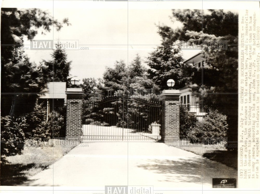 1935 Press Photo John D Rockefeller estate - Historic Images
