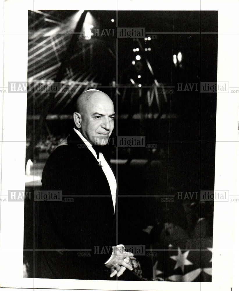 1979 Press Photo Telly Salvalas Actor Singer - Historic Images