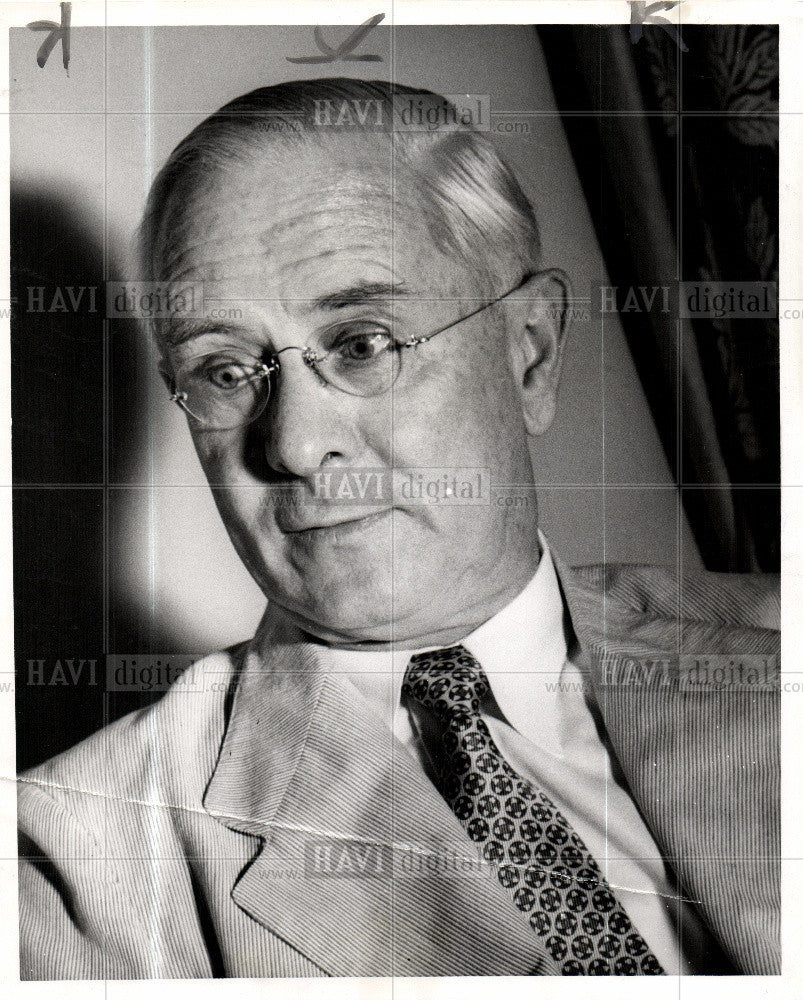 1949 Press Photo Charles Sawyer Sec of Commerce - Historic Images