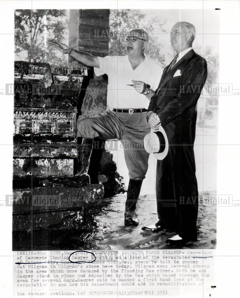 1951 Press Photo Secretary of Commerce Charles Sawyer - Historic Images