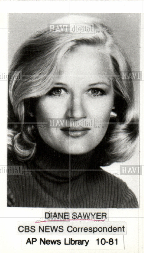 1981 Press Photo Diane Sawyer - Historic Images