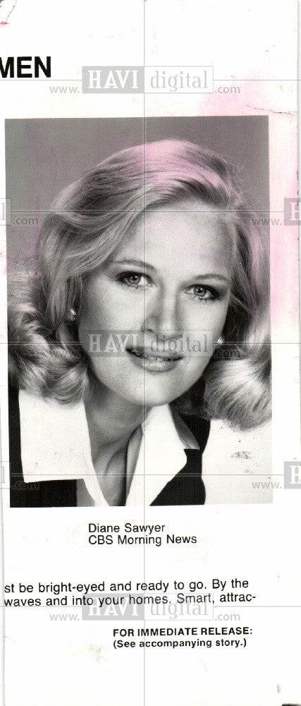 1984 Press Photo Diane Sawyer CBS Morning news - Historic Images