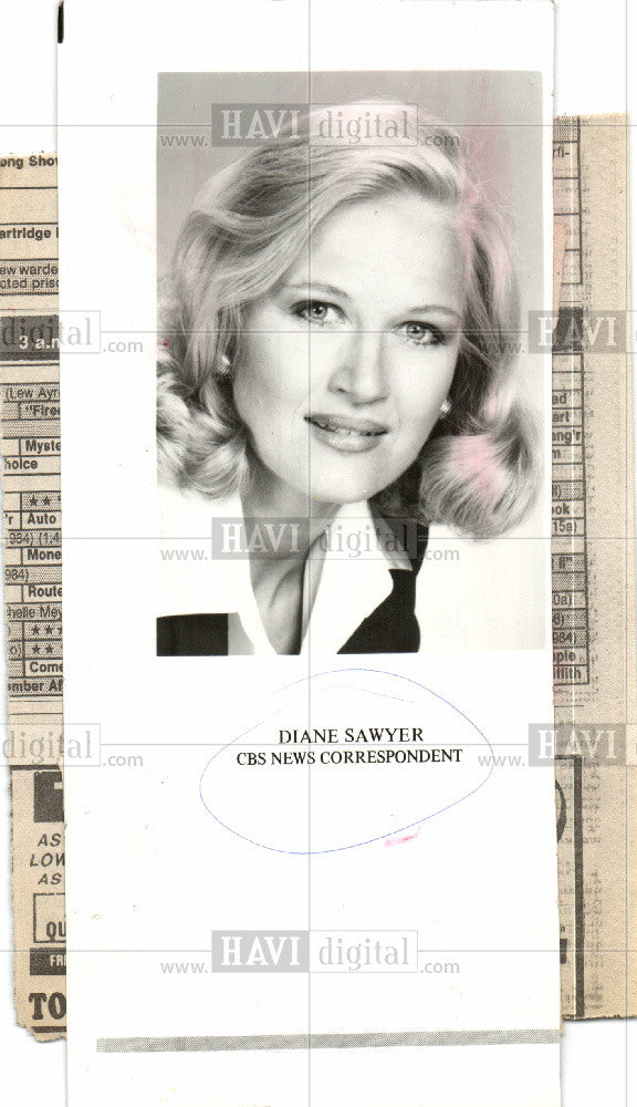 1986 Press Photo Diane Sawyer tv anchor ABC CBS - Historic Images