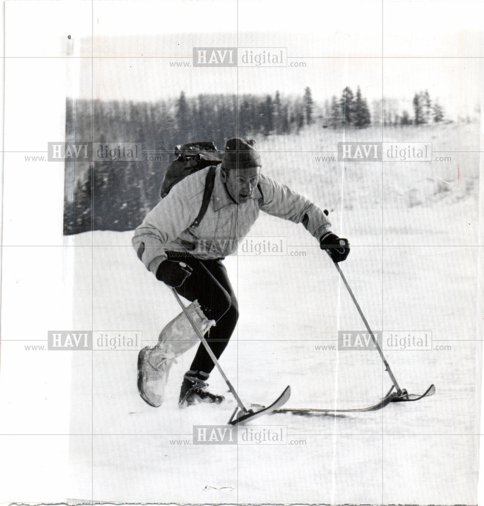 1961 Press Photo Willy Schaeffler skiing champion coach - Historic Images