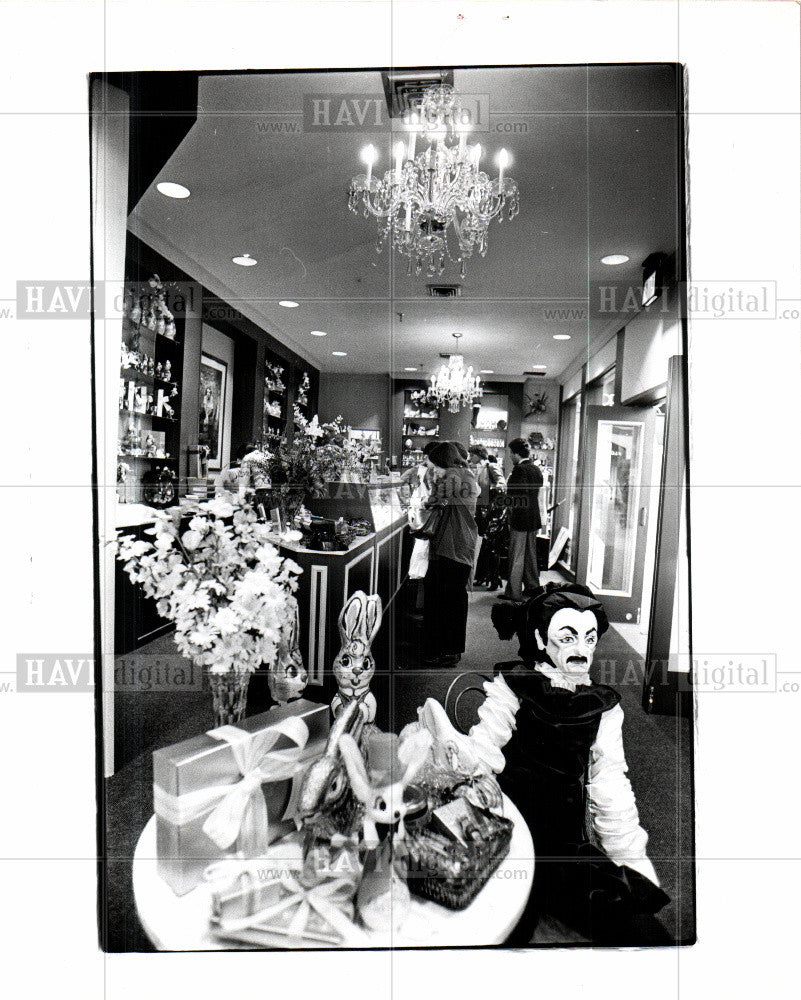 1979 Press Photo Rick Schaffer&#39;s Chocolatissimo store - Historic Images