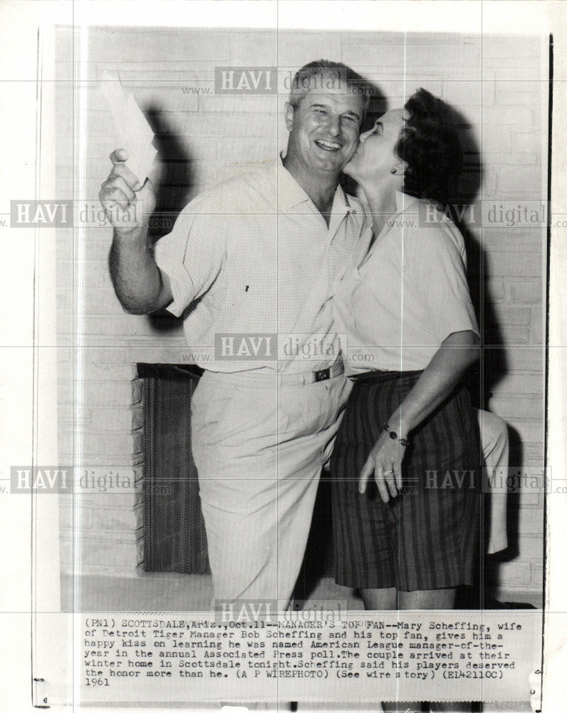 1961 Press Photo Bob Scheffing manager - Historic Images