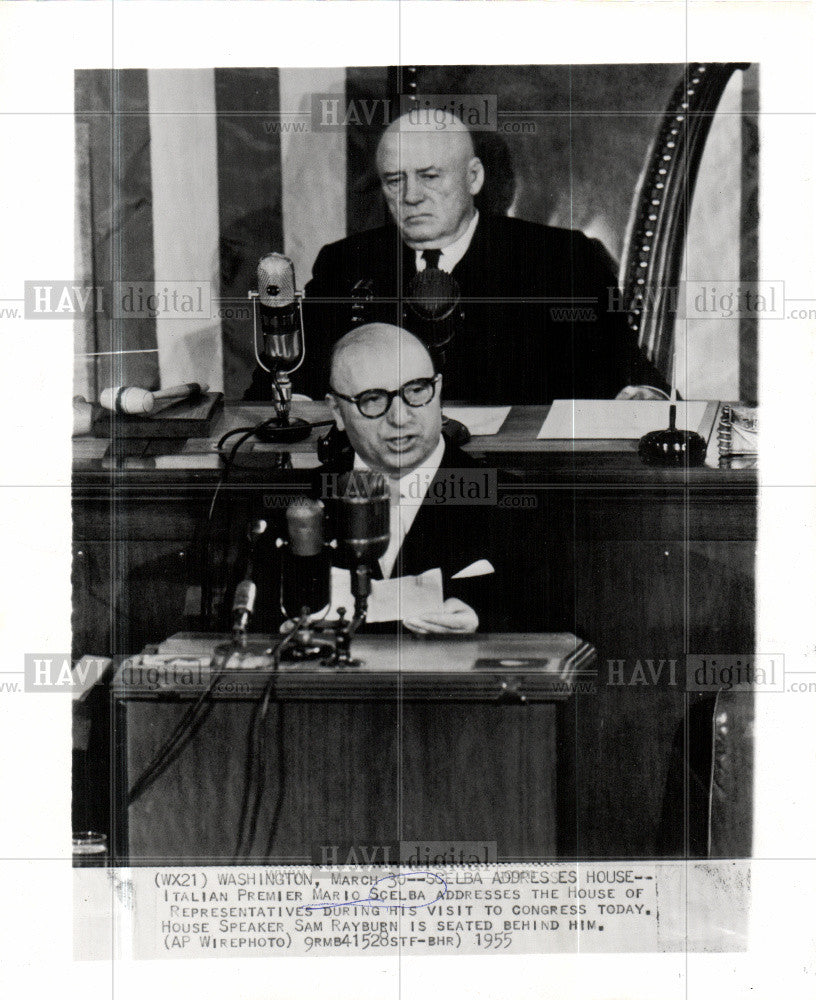 1955 Press Photo MARIO SCELBA - Historic Images