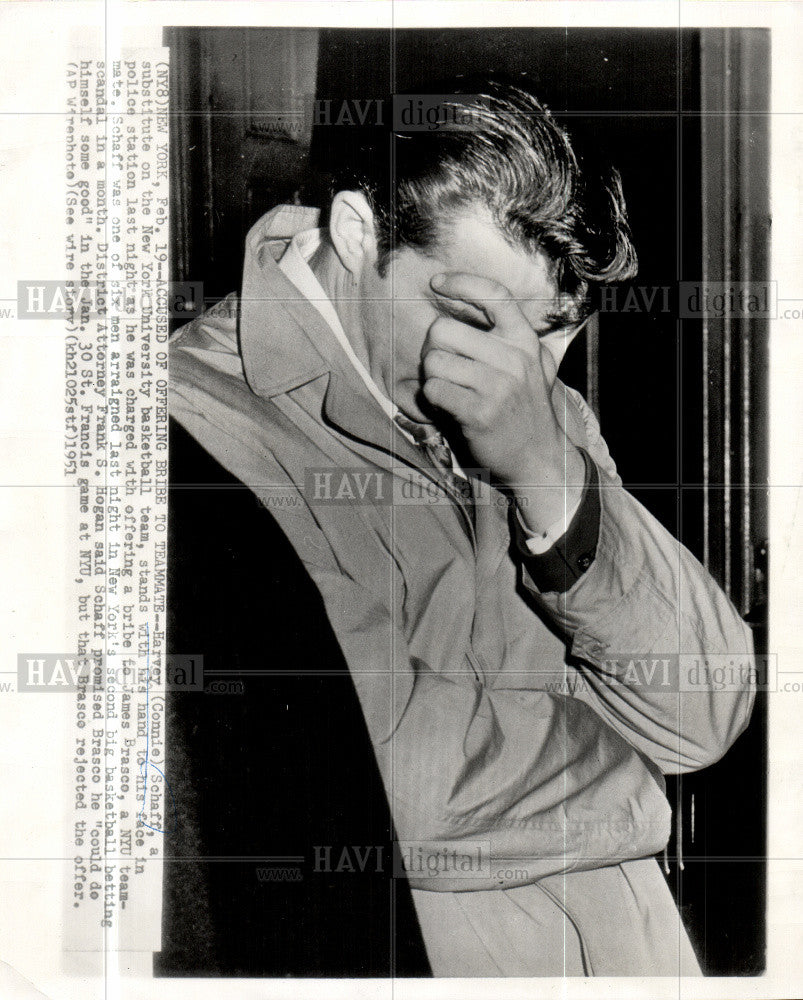 1951 Press Photo Harvey (Connie) Schaff - Historic Images