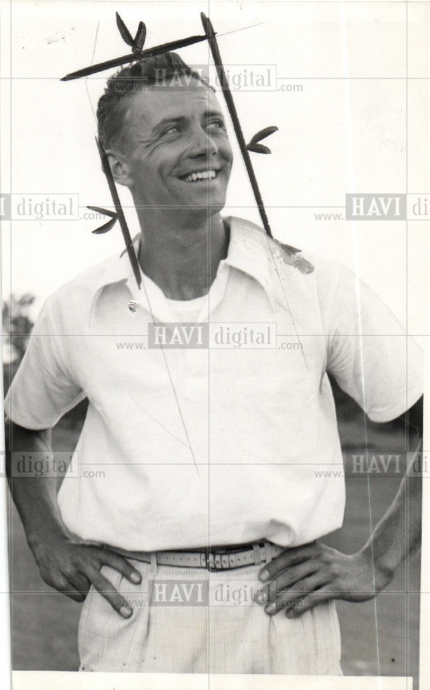 1938 Press Photo Harold Schaefer Flint Golfer - Historic Images