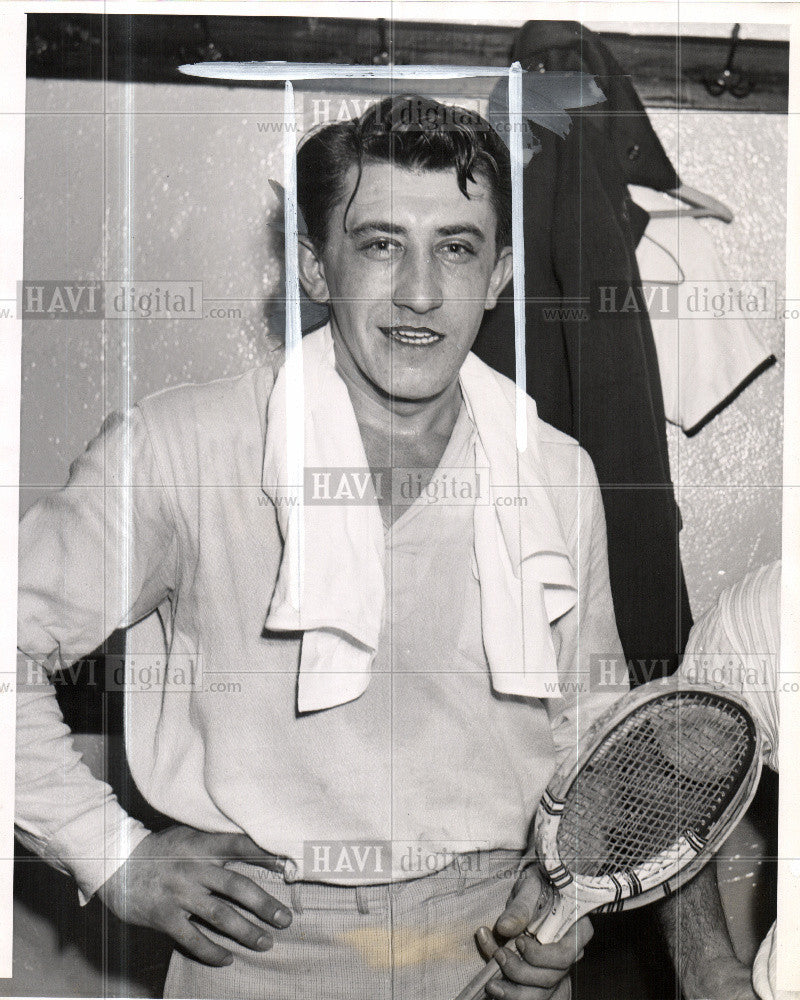 1940 Press Photo Eddie Schaeffer Tennis - Historic Images