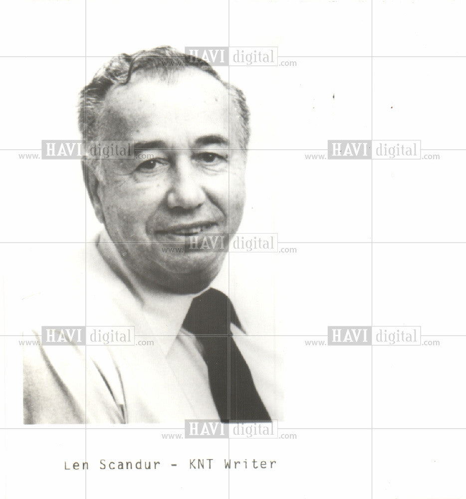 Press Photo Len Scandur- KNT Writer - Historic Images