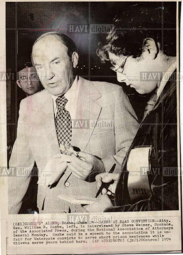 William Saxbe Attorney General Speech 1974 Vintage Photo Print ...