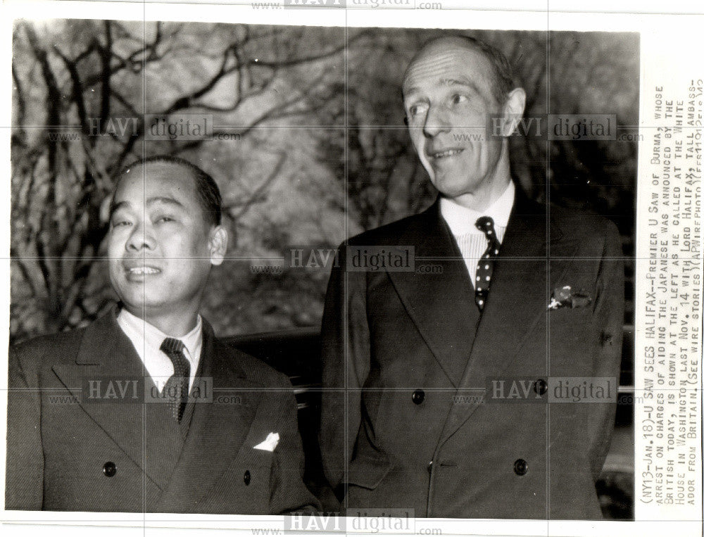 1942 Press Photo U Saw Burma politician colonial War II - Historic Images