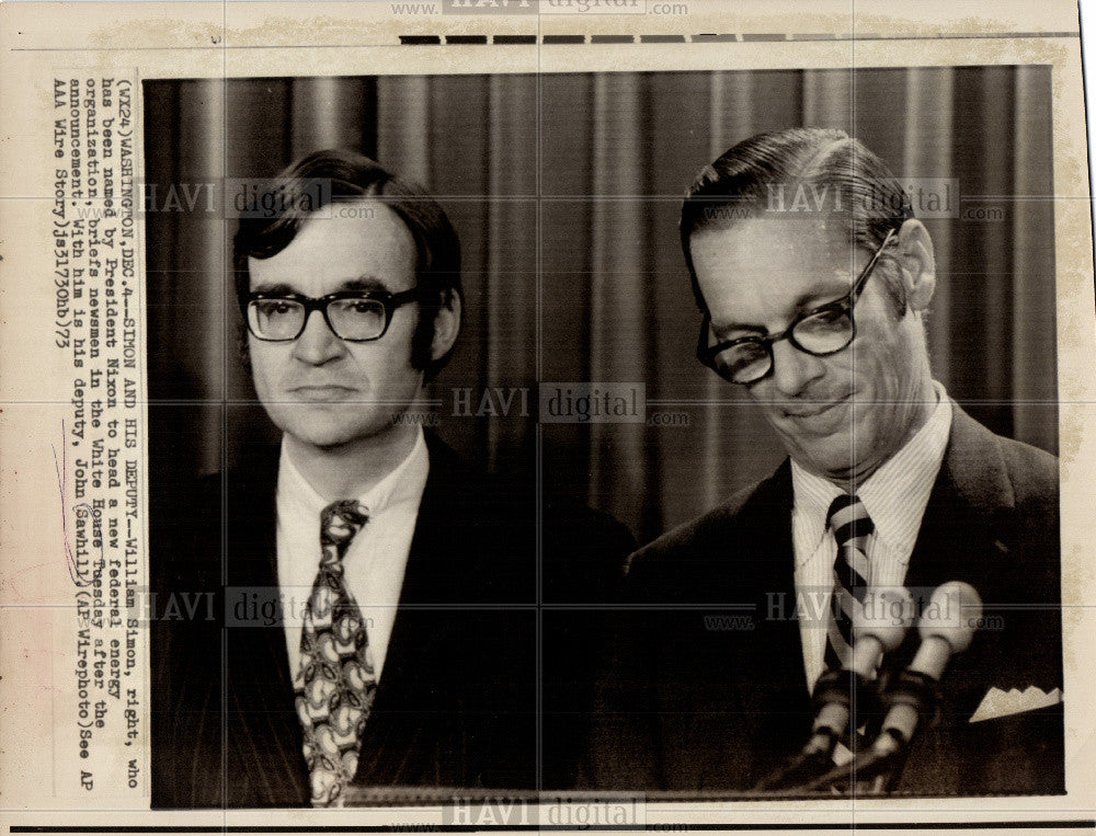 1973 Press Photo John C. Sawhill - Historic Images