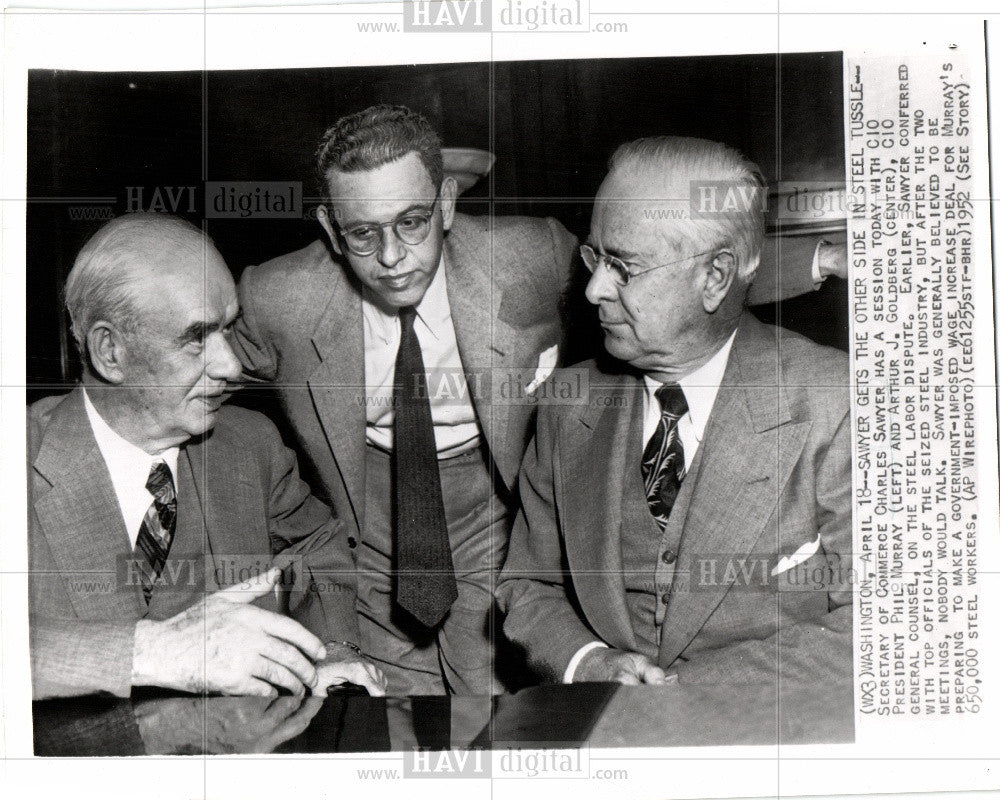 1952 Press Photo Secretary of Commerce Charles Sawyer - Historic Images