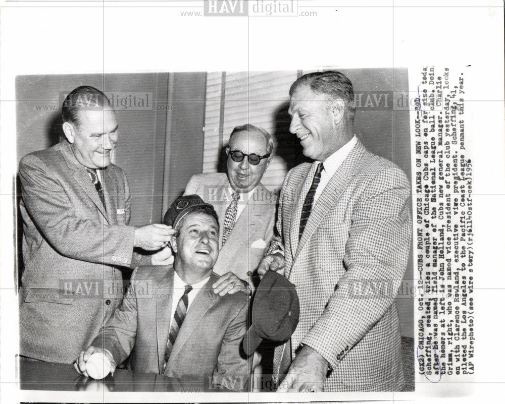 1956 Press Photo Bob Scheffing American baseball player - Historic Images