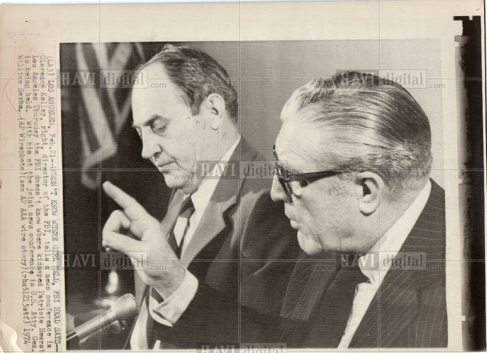 1974 Press Photo William Saxbe Attorney General. - Historic Images