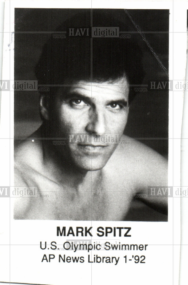 1992 Press Photo Mark Andrew Spitz Swimmer Olympic - Historic Images