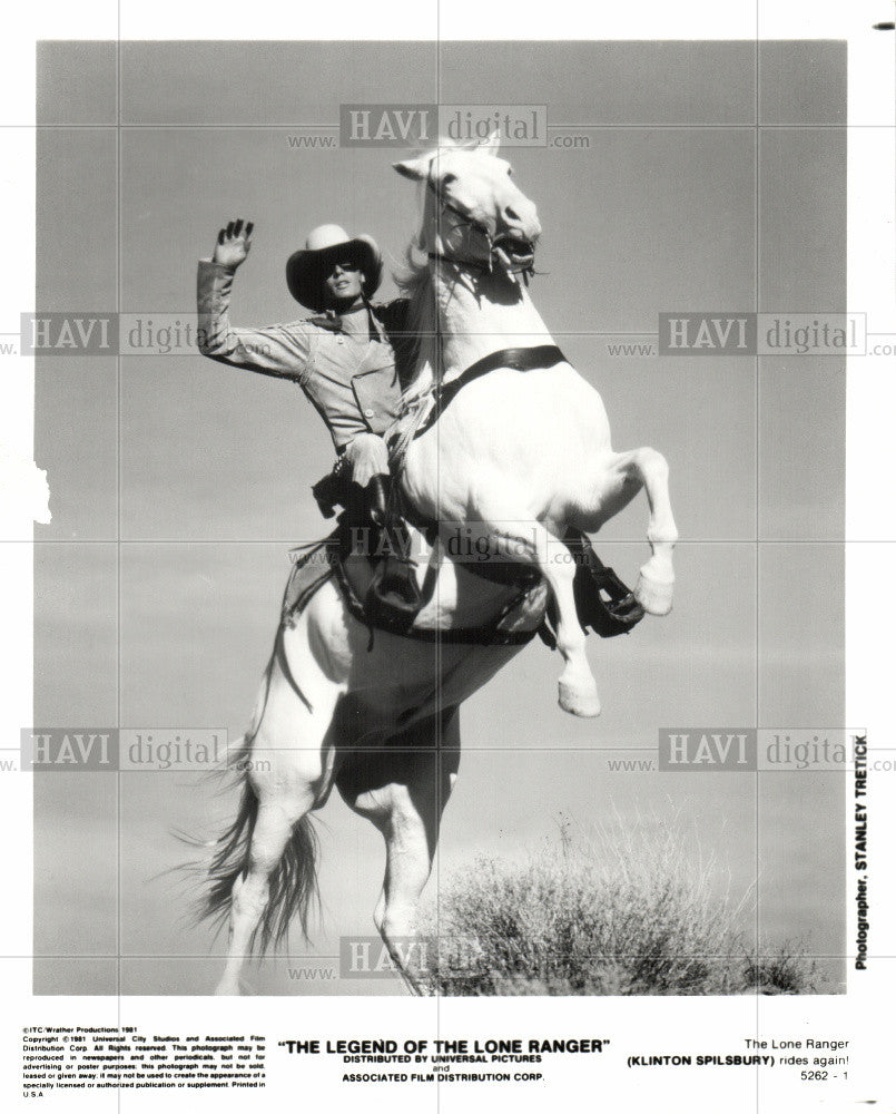 1981 Press Photo Klinton Spilsbury actor Lone Ranger - Historic Images