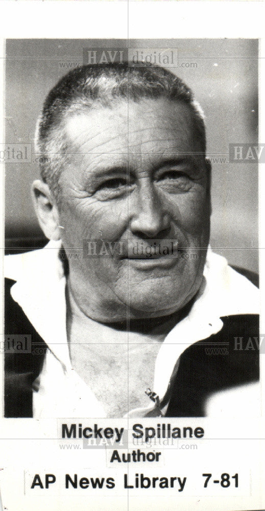 1984 Press Photo MICKEY SPILLANE - Historic Images