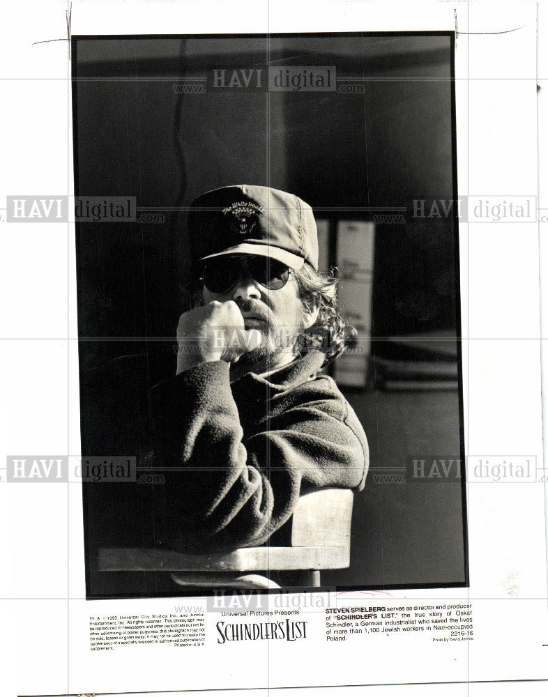 1993 Press Photo Steven Spielberg, &quot;Schindlers List&quot; - Historic Images