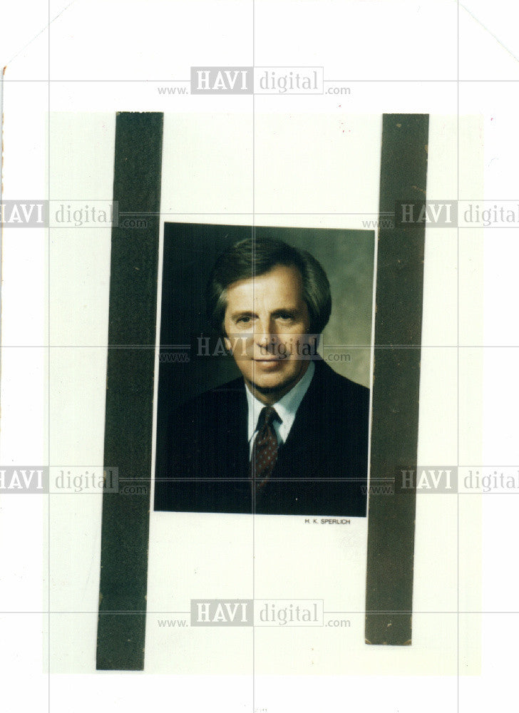 1985 Press Photo Harold Sperlich President - Historic Images