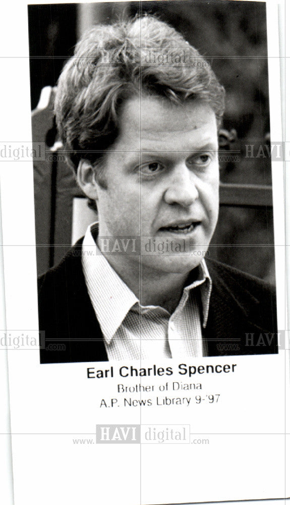 Press Photo Earl Charles Spencer Brother Diana - Historic Images