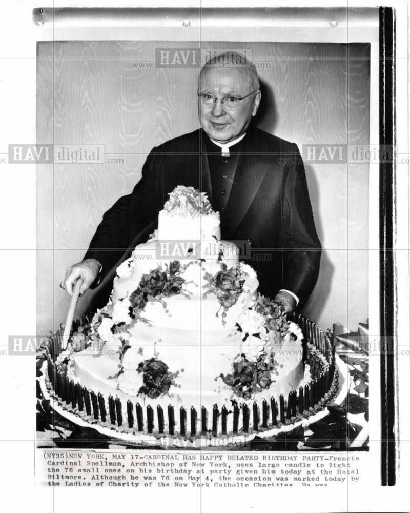 1965 Press Photo Francis Cardinal Spellman Catholic - Historic Images