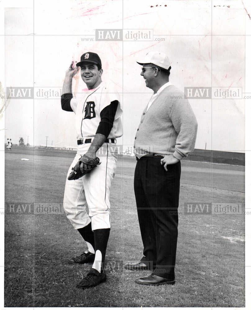 1964 Press Photo Joe Sparma Pitcher Baseball  Detroit - Historic Images
