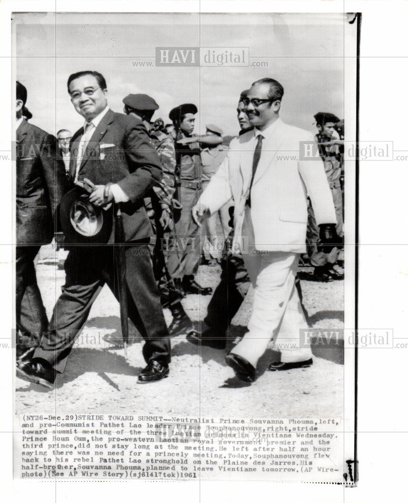 1962 Press Photo Prince Souvanna Phouma - Historic Images