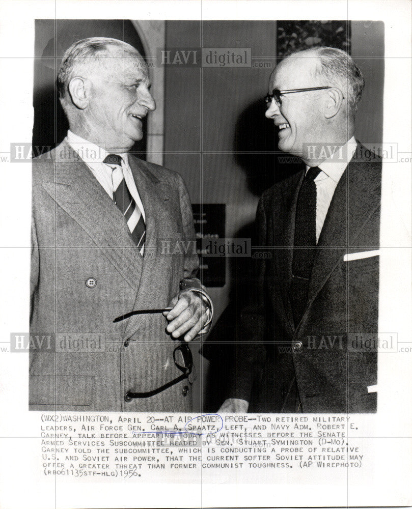 1956 Press Photo Carl A Spaatz United States Air Force - Historic Images