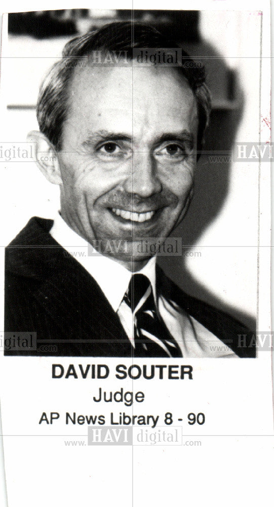 1990 Press Photo David Souter Supreme Court Judge - Historic Images