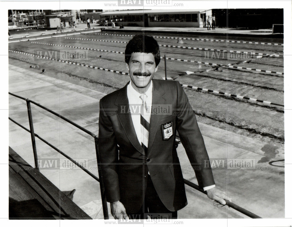 1984 Press Photo retired American swimmer. - Historic Images