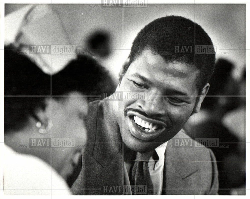 Press Photo American boxer. - Historic Images