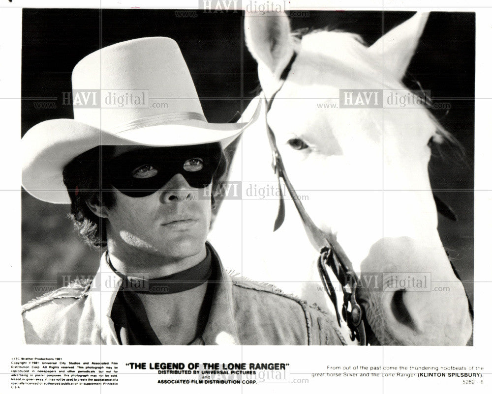 1981 Press Photo Klinton Spilsbury, Lone Ranger - Historic Images