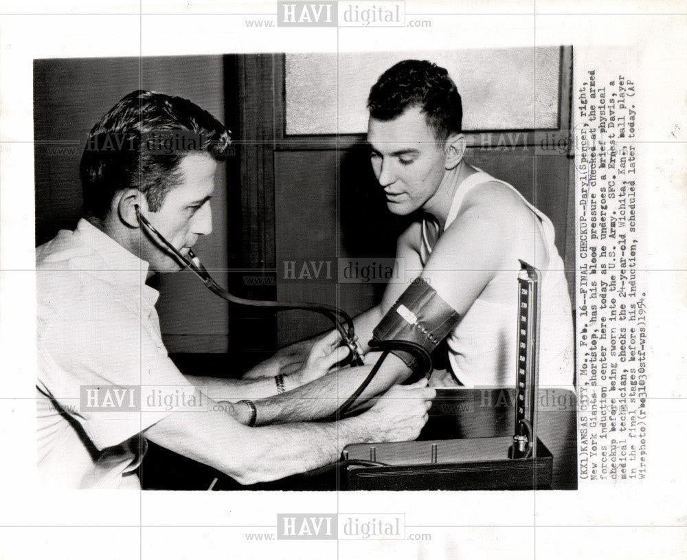 1954 Press Photo Daryl Spencer baseball player - Historic Images