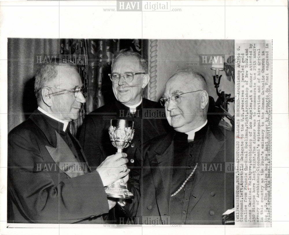 1958 Press Photo Archbishop Amleto Cicognani honored - Historic Images